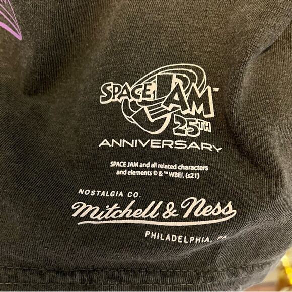 NWT Mitchell & Ness x Space‎ Jam Swackhammer Prospects Wash Grey T-Shirt Medium - Picture 5 of 9